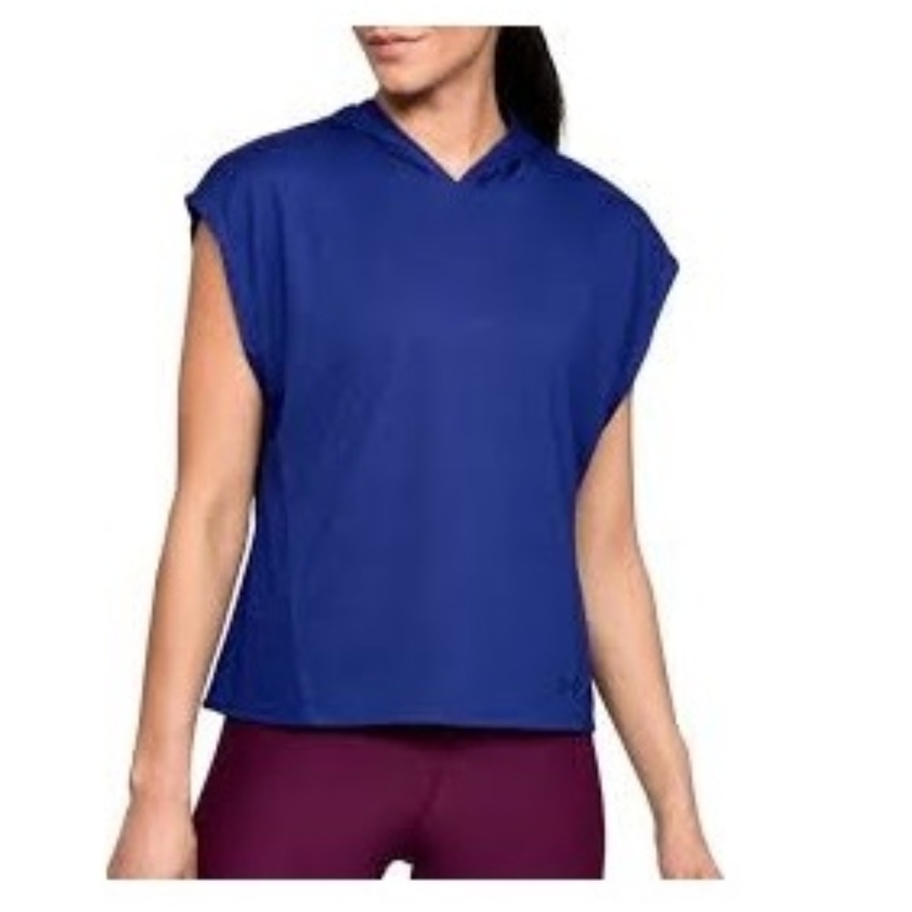 Under Armour Burnout Sleeveless Blue Hoodie